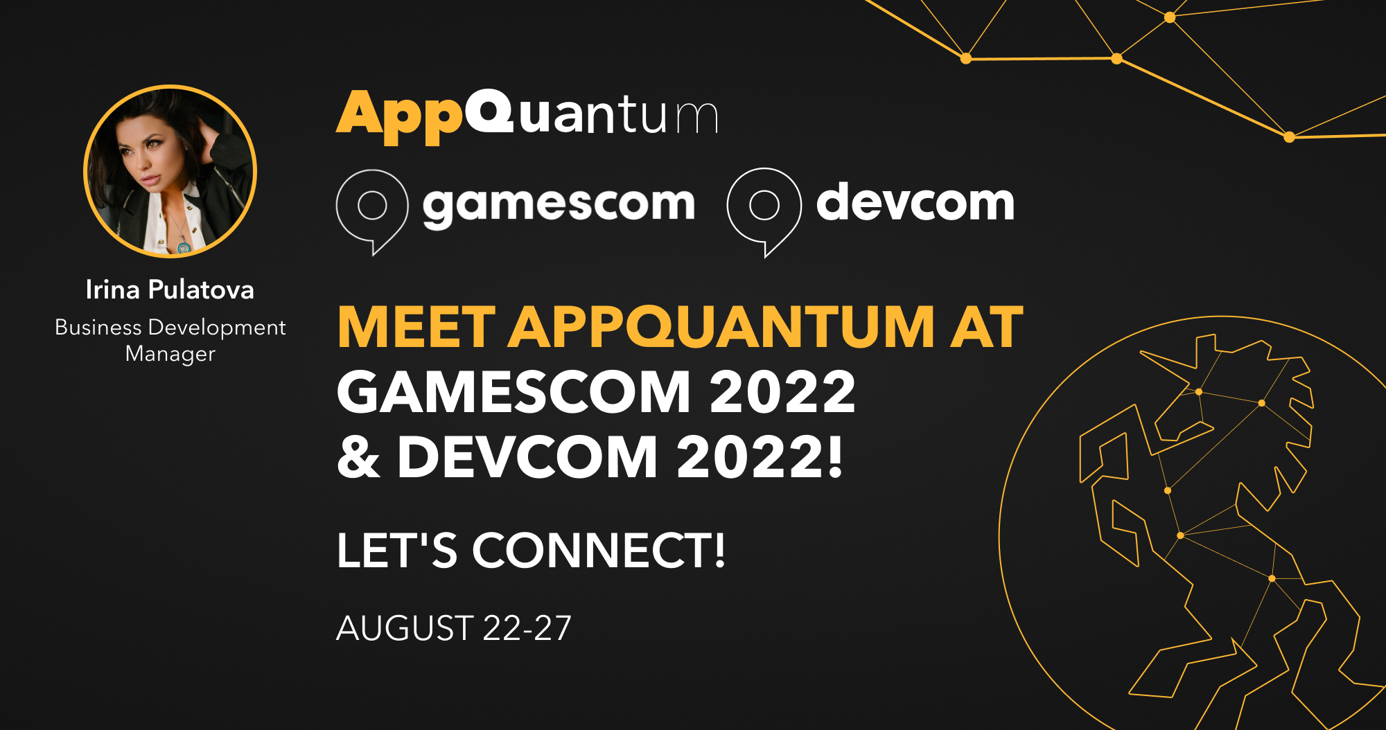 Meet AppQuantum at Gamescom & Devcom 2022!
